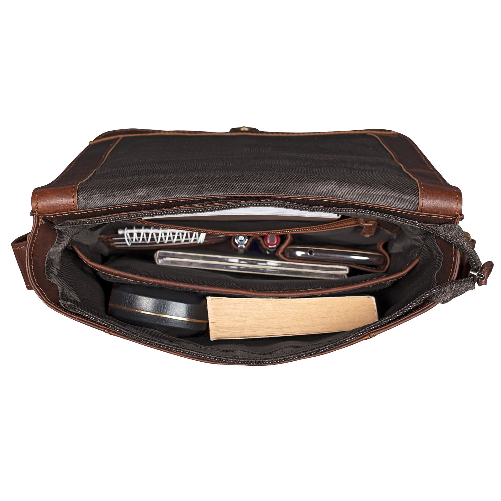 Leder Schultertasche Vintage klein