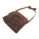 Leder Schultertasche Damen braun