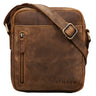 "Kennedy" Lille Skuldertaske i Ægte Læder Vintage Messenger Taske