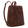 Vintage daypack rucksack leder schwarz