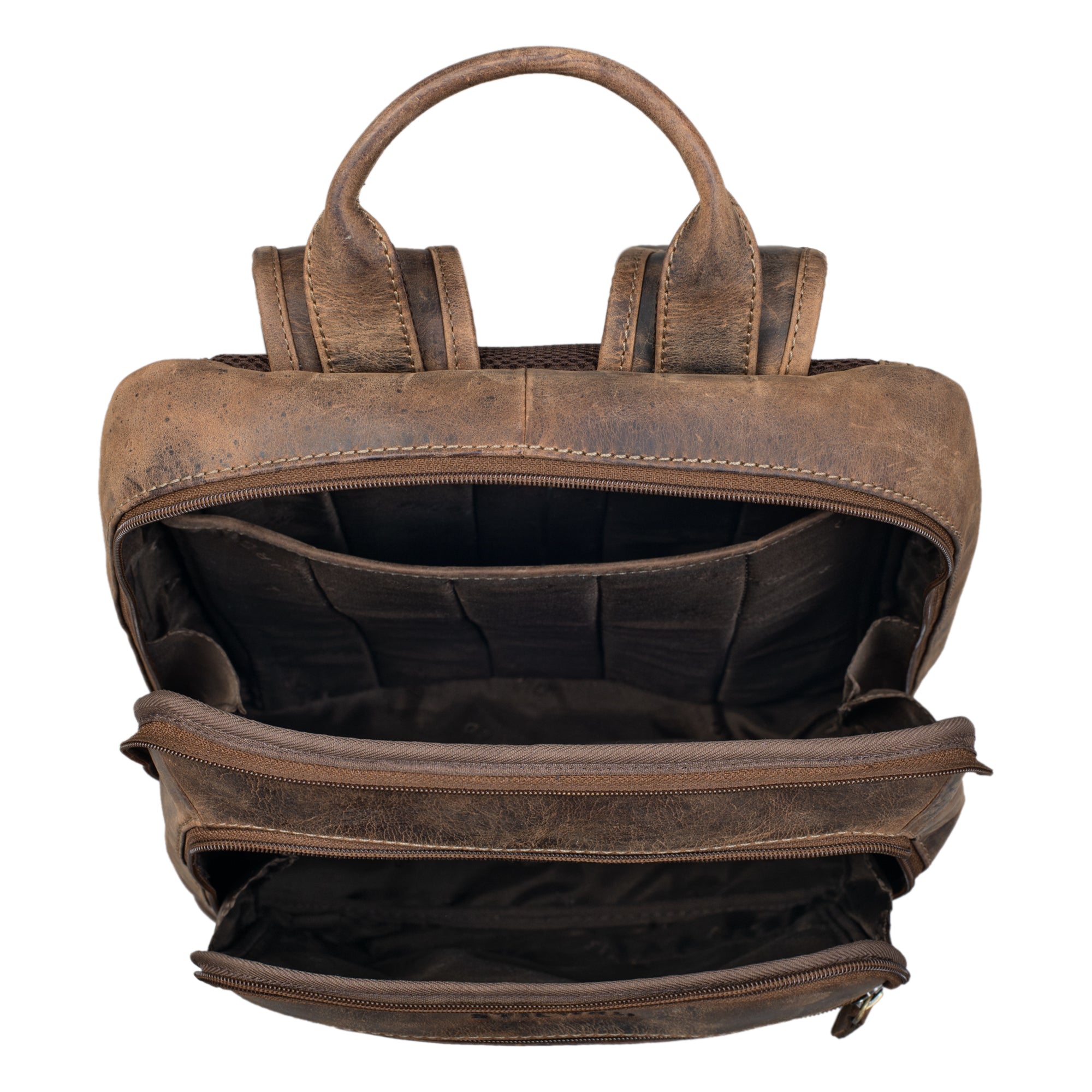Grosser Unirucksack Echt Leder braun