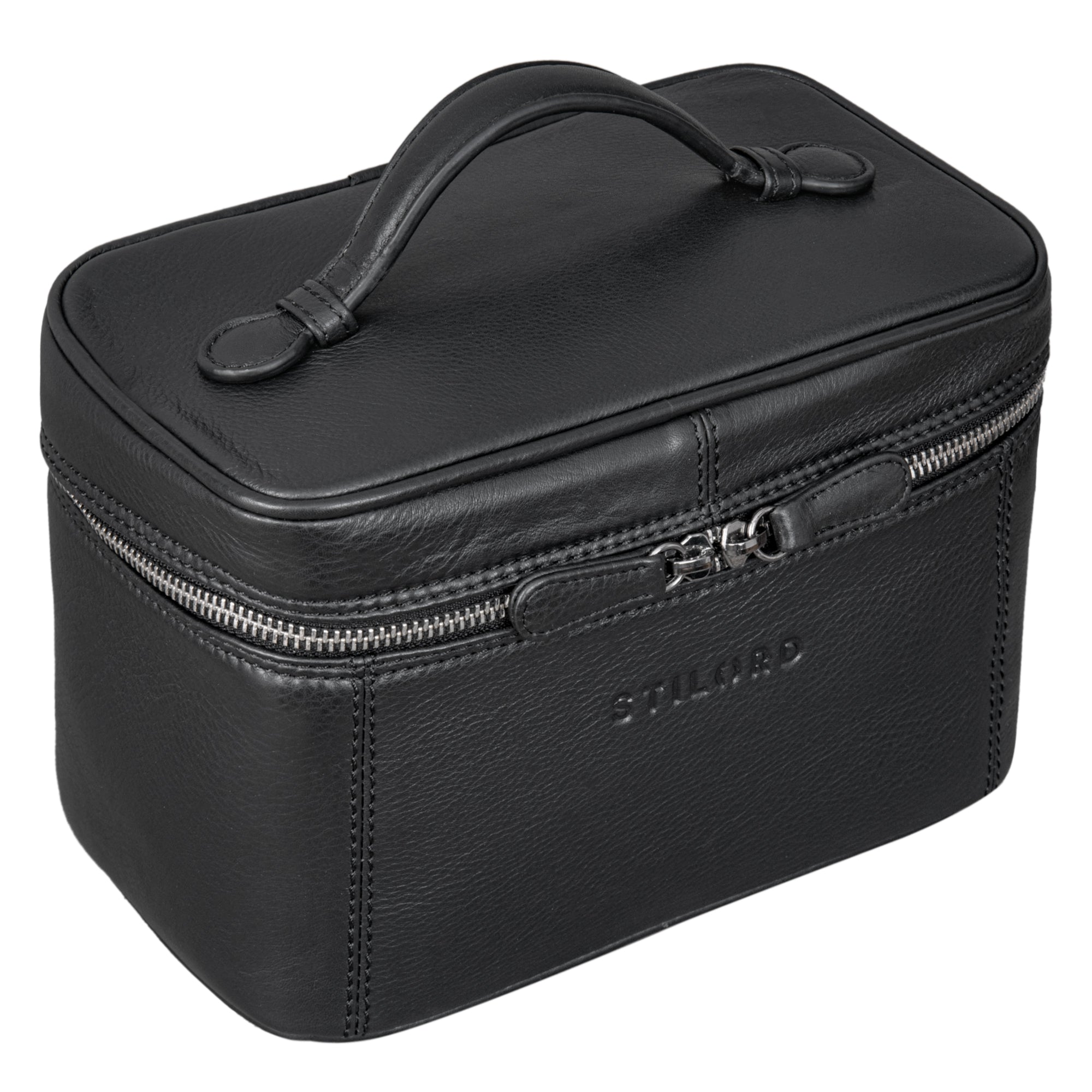 Echtleder Kosmetiktasche schwarz