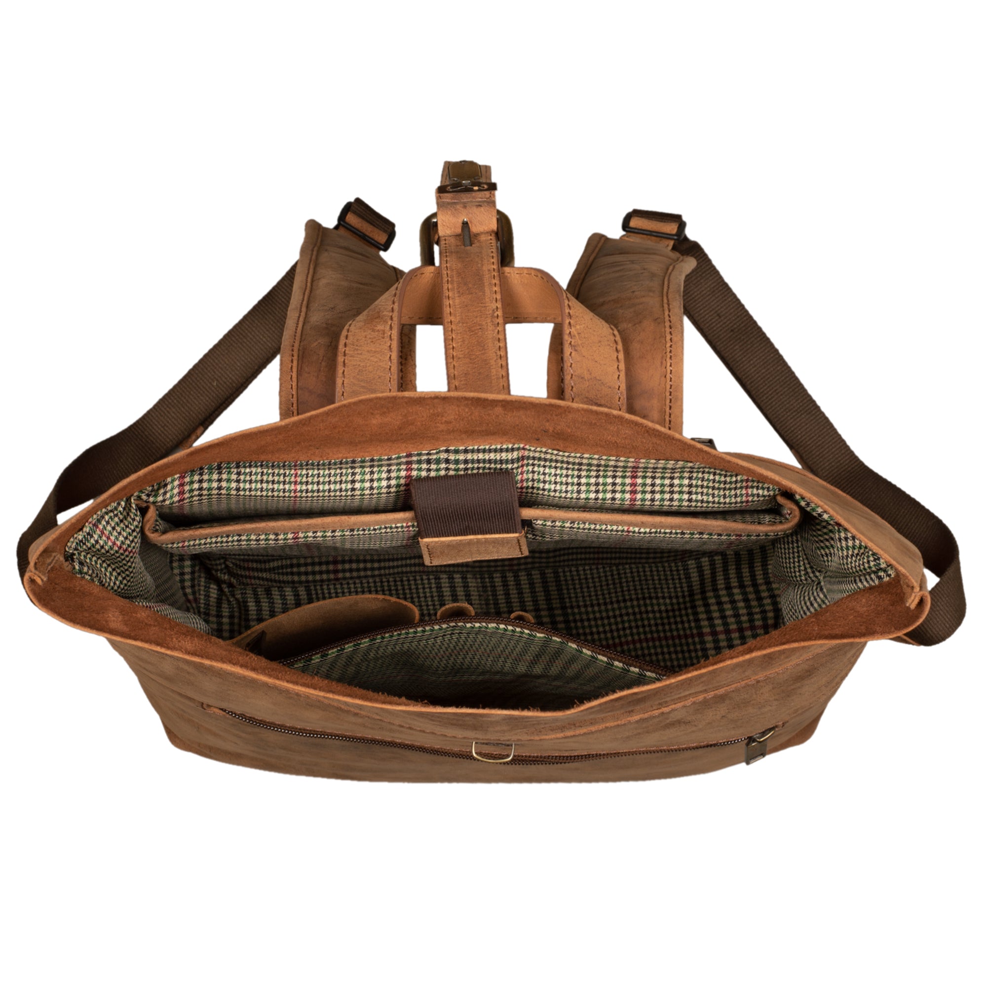 Fahrrad-Rucksack-Echtleder