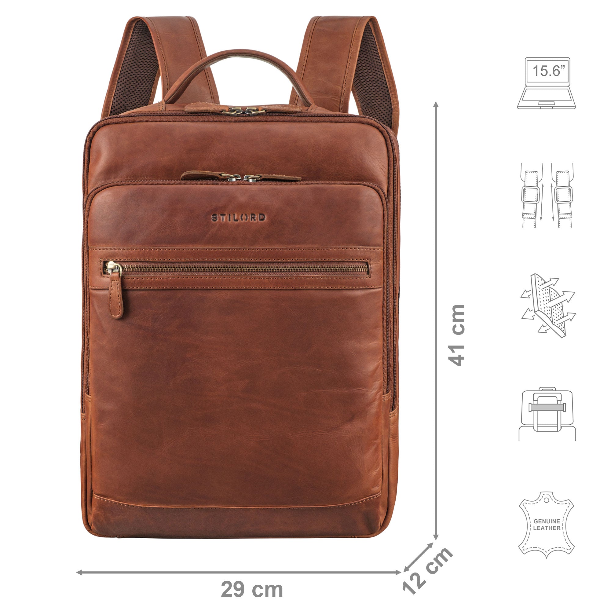 Rucksack Leder Braun
