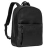 Leder Rucksack Laptop schwarz