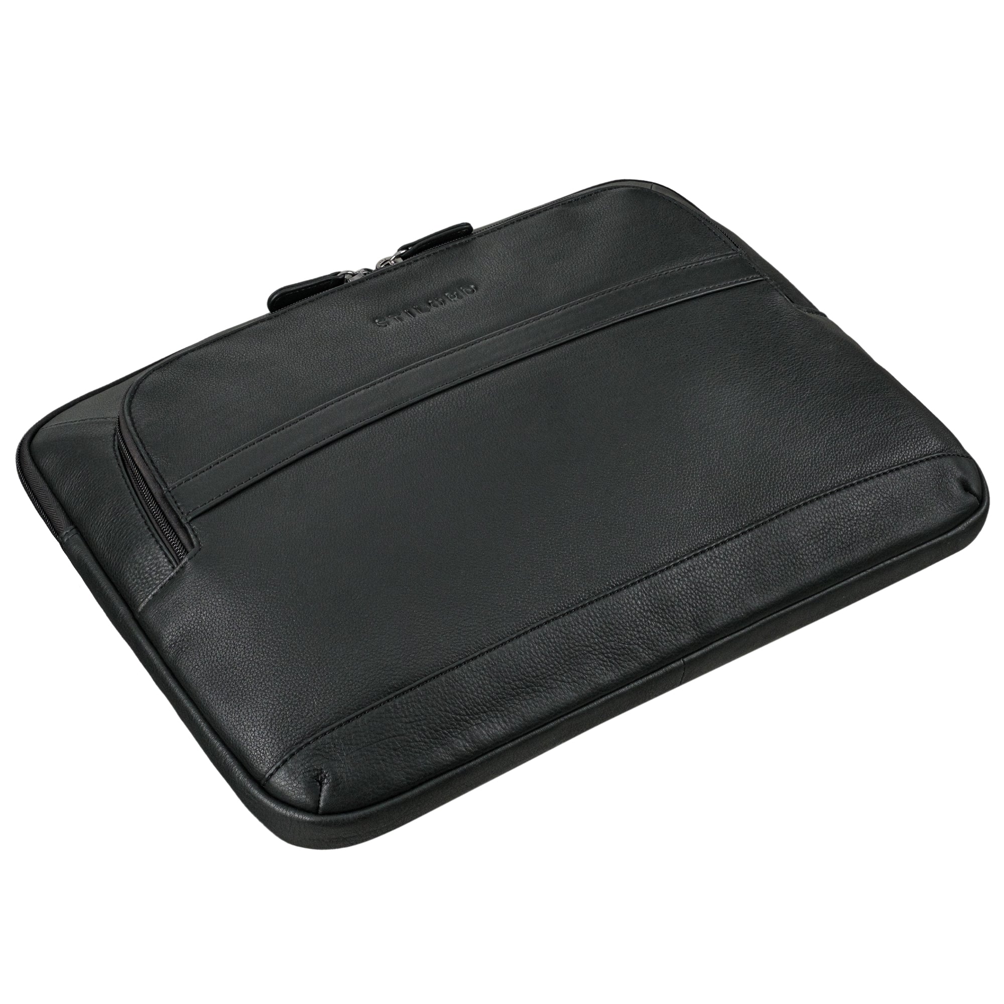 Laptop Tasche 14 Zoll Leder schwarz
