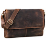 "Oskar" Skuldertaske i Læder 15" Laptop Business Vintage