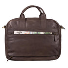 Leder Bürotasche mit Trolley Schlaufe