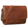 Vintage Umhängetasche Herren Leder Cognac Braun