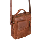 Herrentasche zum Umhängen Leder braun