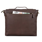 Herren Leder College Bag Vintage braun