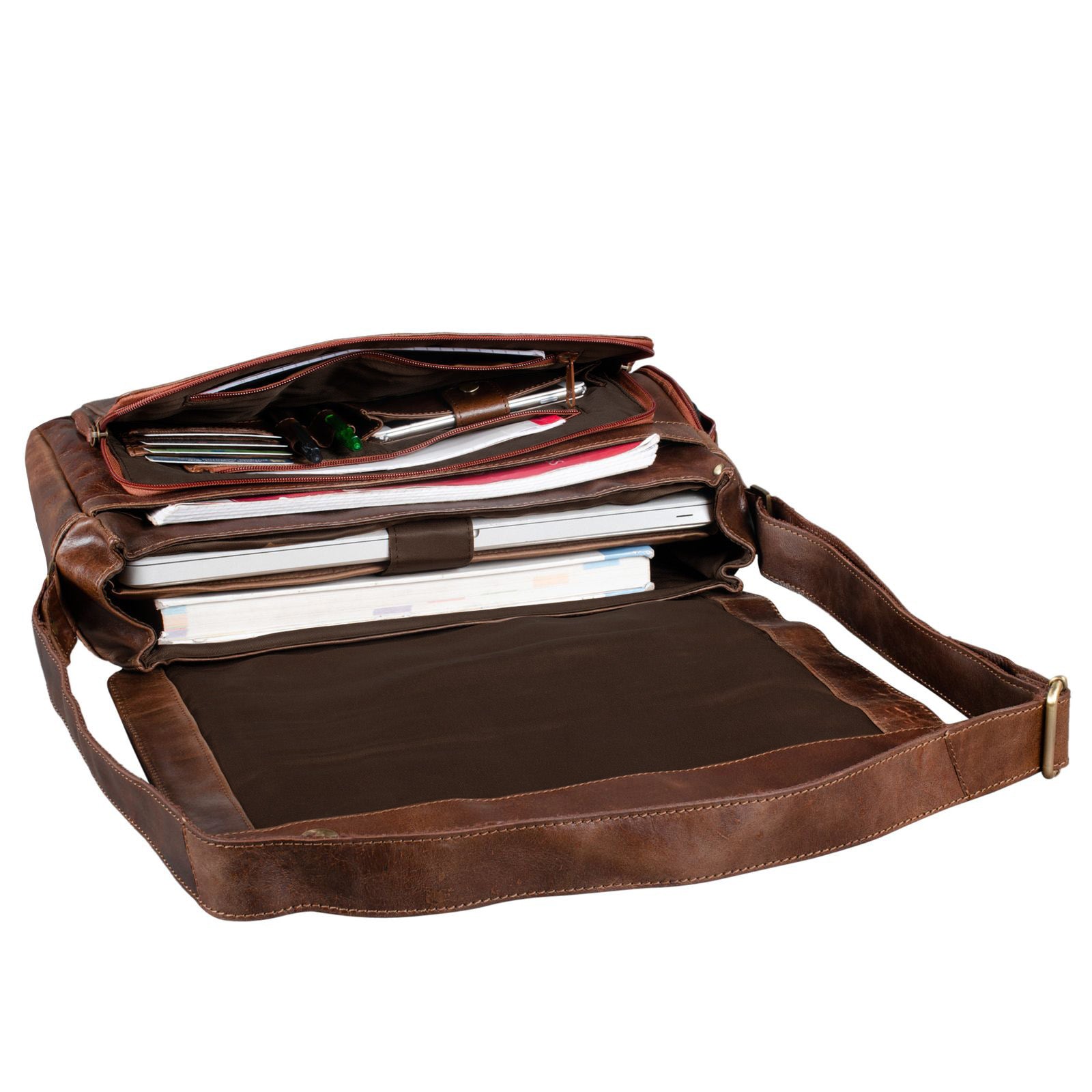 Leder Schultertasche Aktentasche