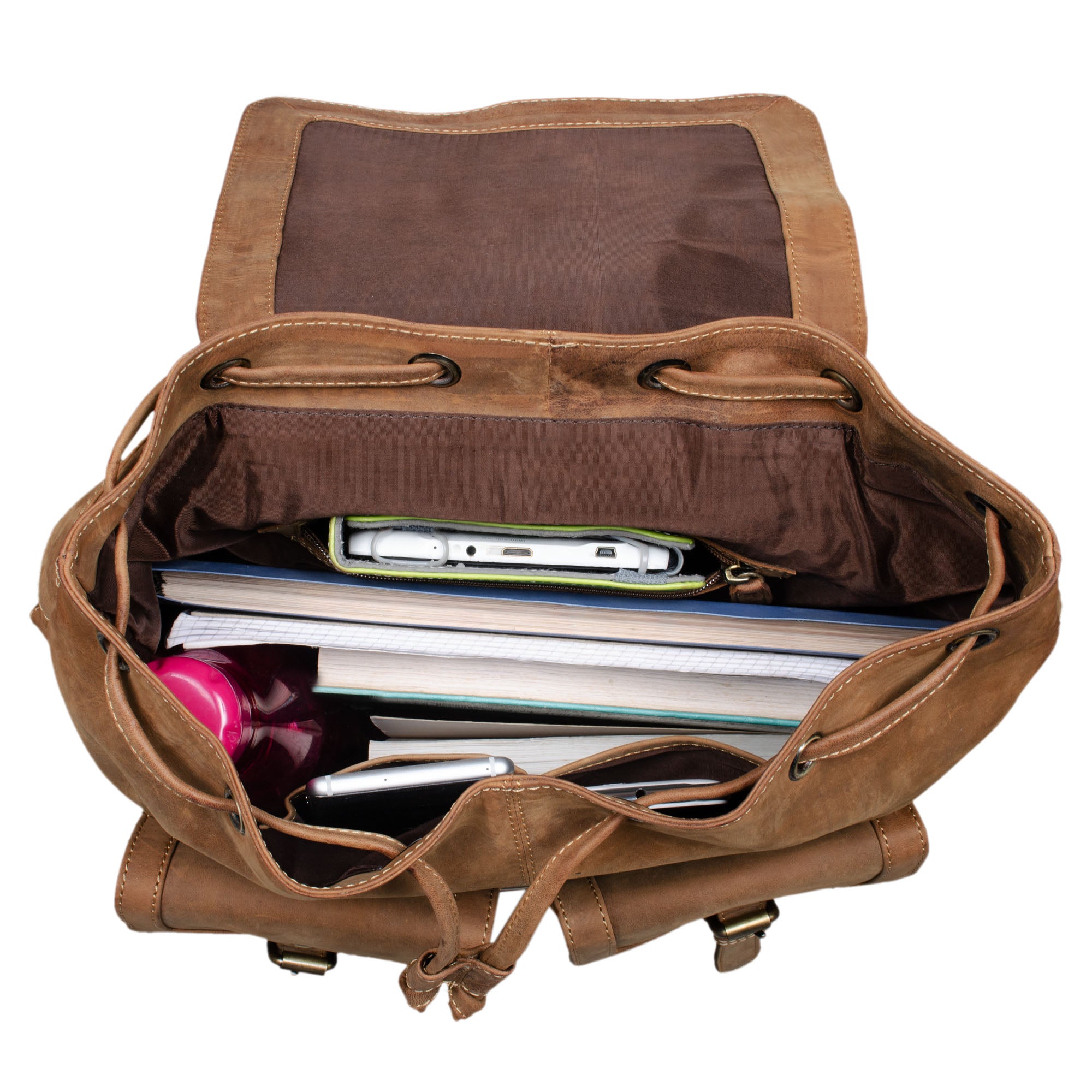 Vintage Laptop Rucksack 15.6 Zoll Leder