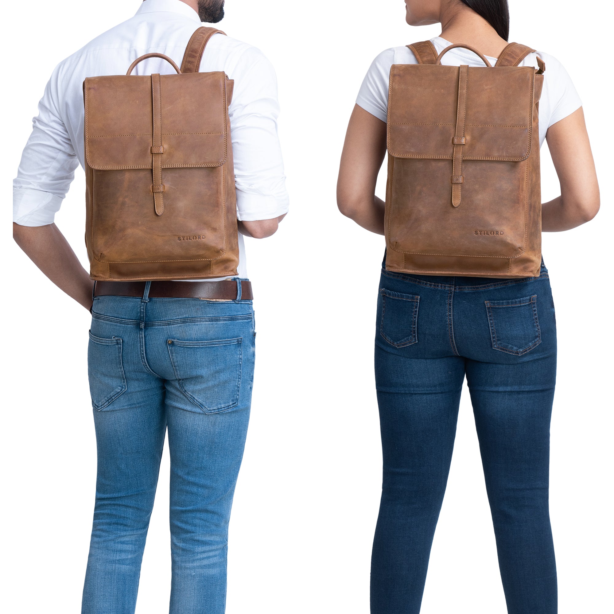 Damen Daypack Echtleder braun