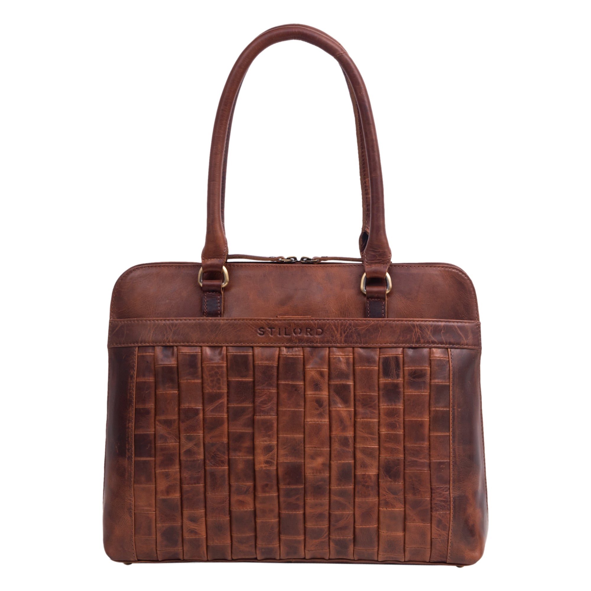 Leder damen handtasche A5 freizeit braun