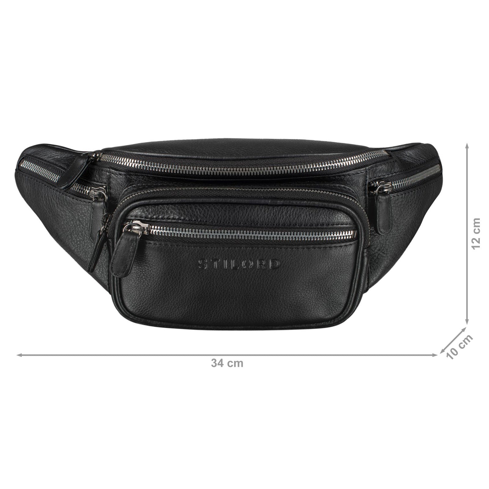 Schwarze Bauchtasche Herren Damen 