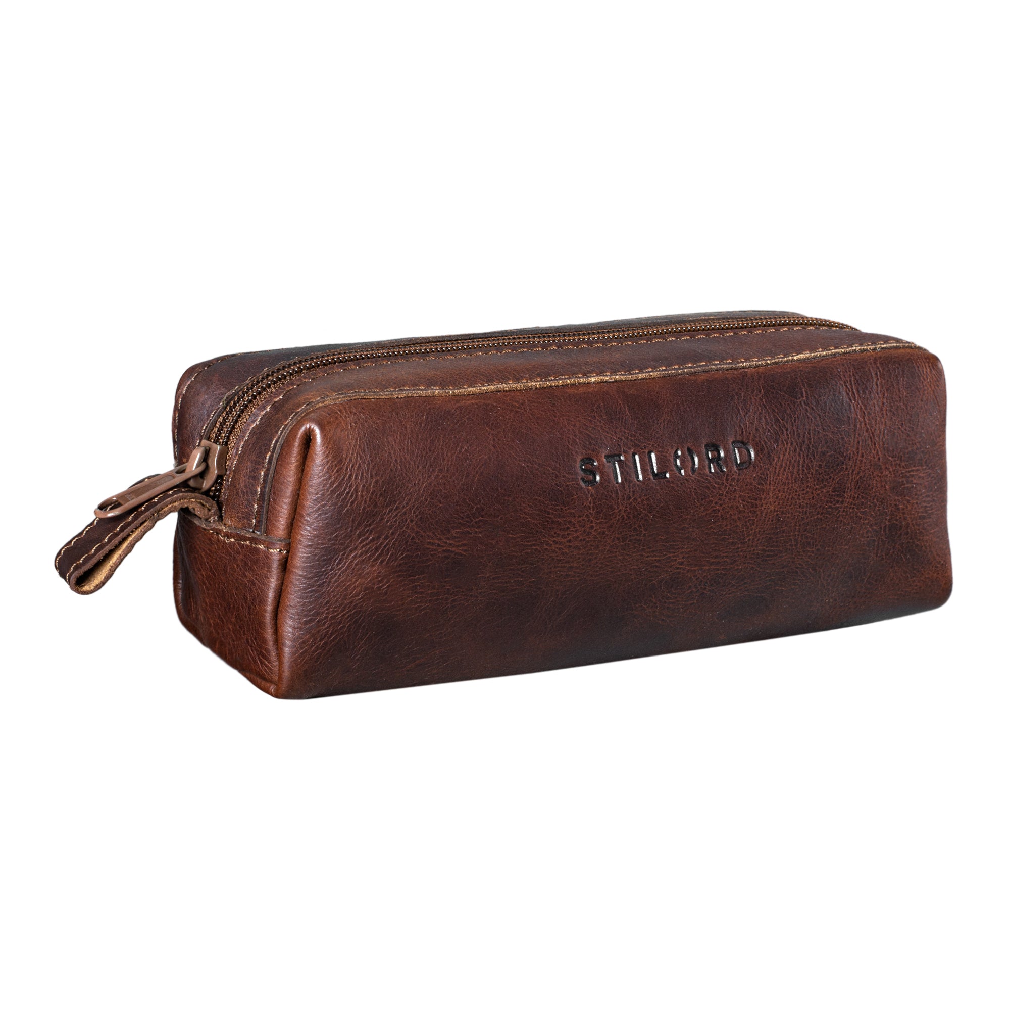 Leder Federmappe braun