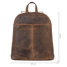 Damen Lederrucksack braun
