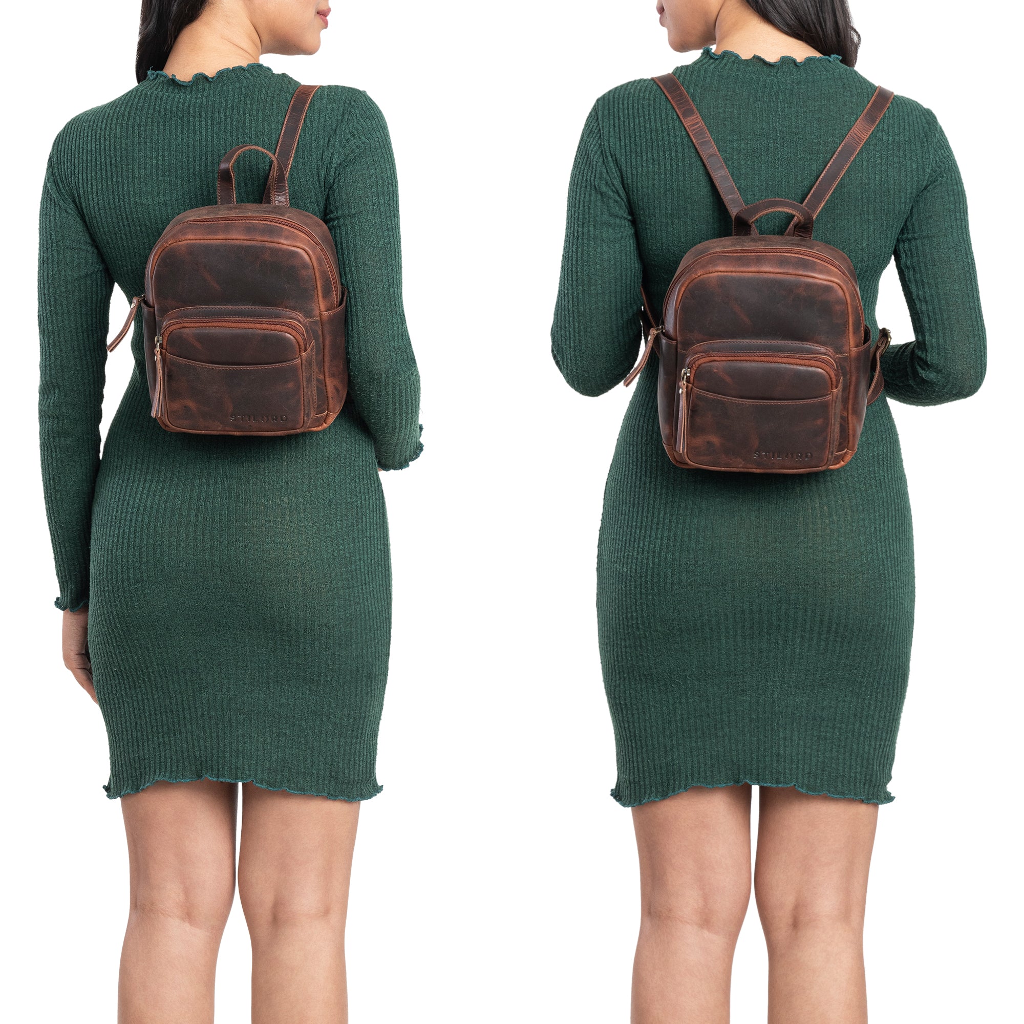 Kleiner Lederrucksack braun