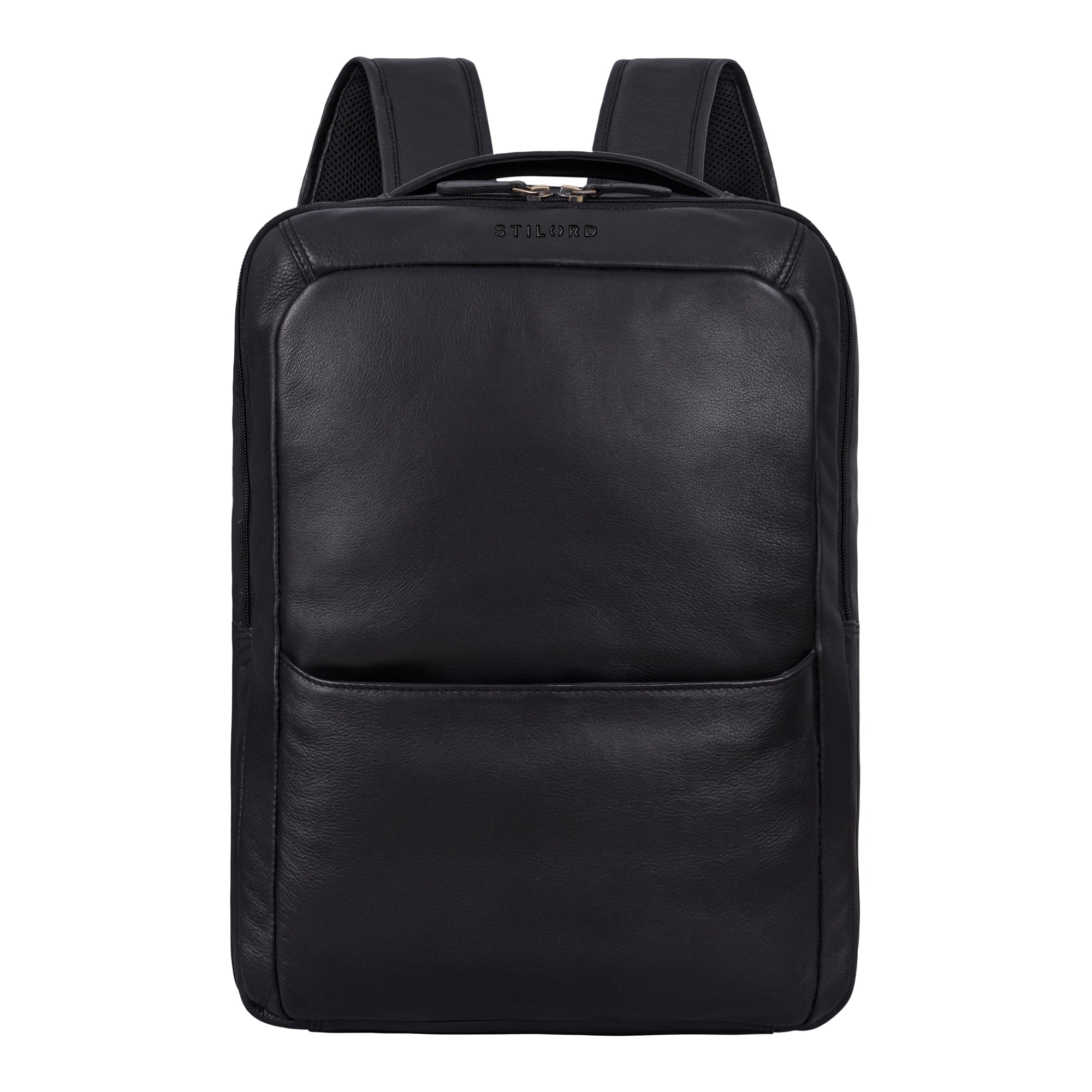 Tagesrucksack Echtleder schwarz Retro
