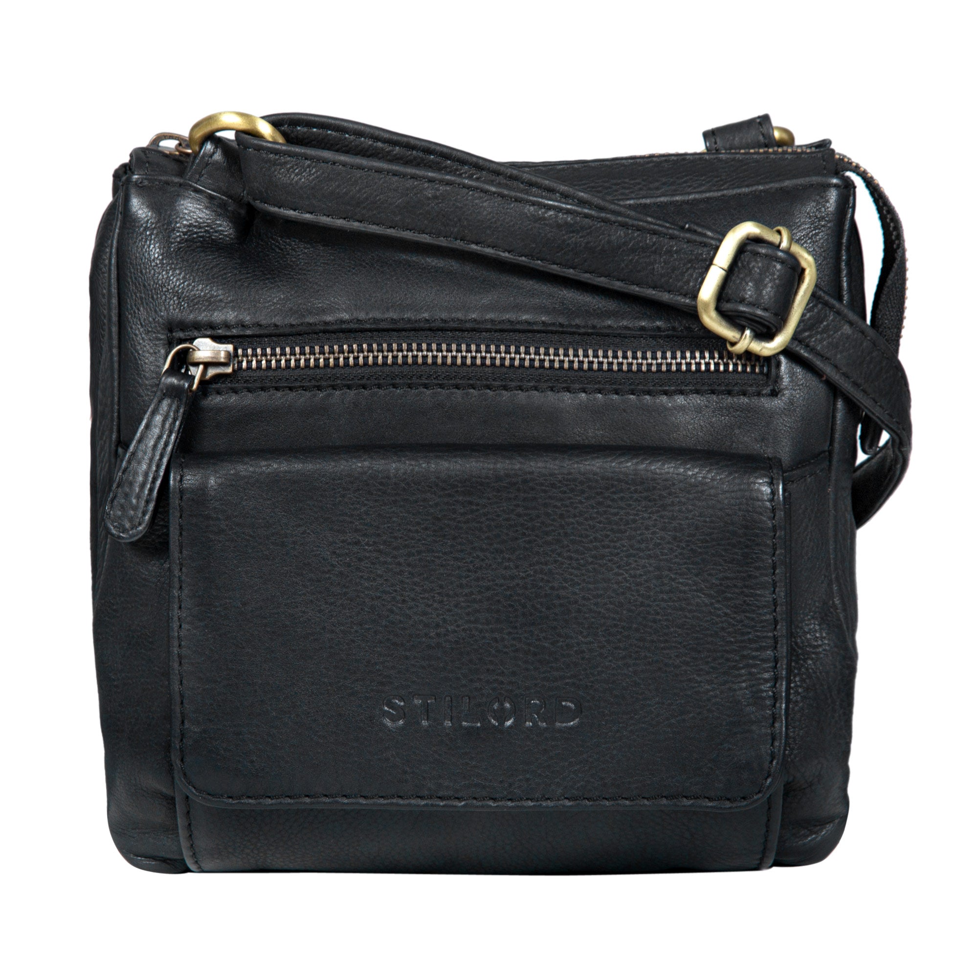 ledertasche herren schwarz reißverschluss