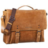 B-Stock "Alfred" vintage dokumentmappe læder fastgjort 17 tommer