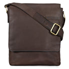 Kleine Ledertasche dunkelbraun