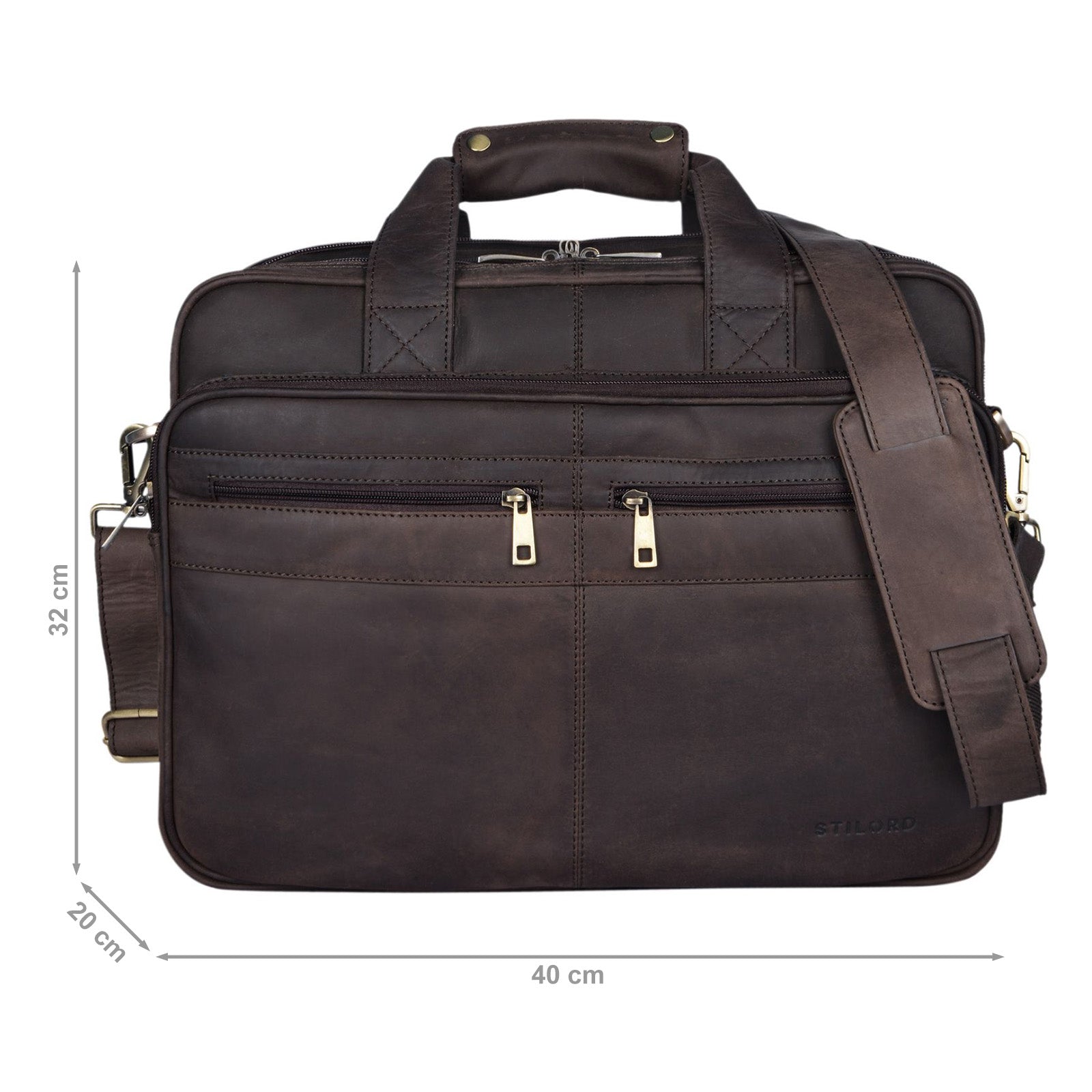 Ledertasche braun XL