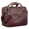 Große Arbeitstasche Herren Vintage Leder dunkelbraun