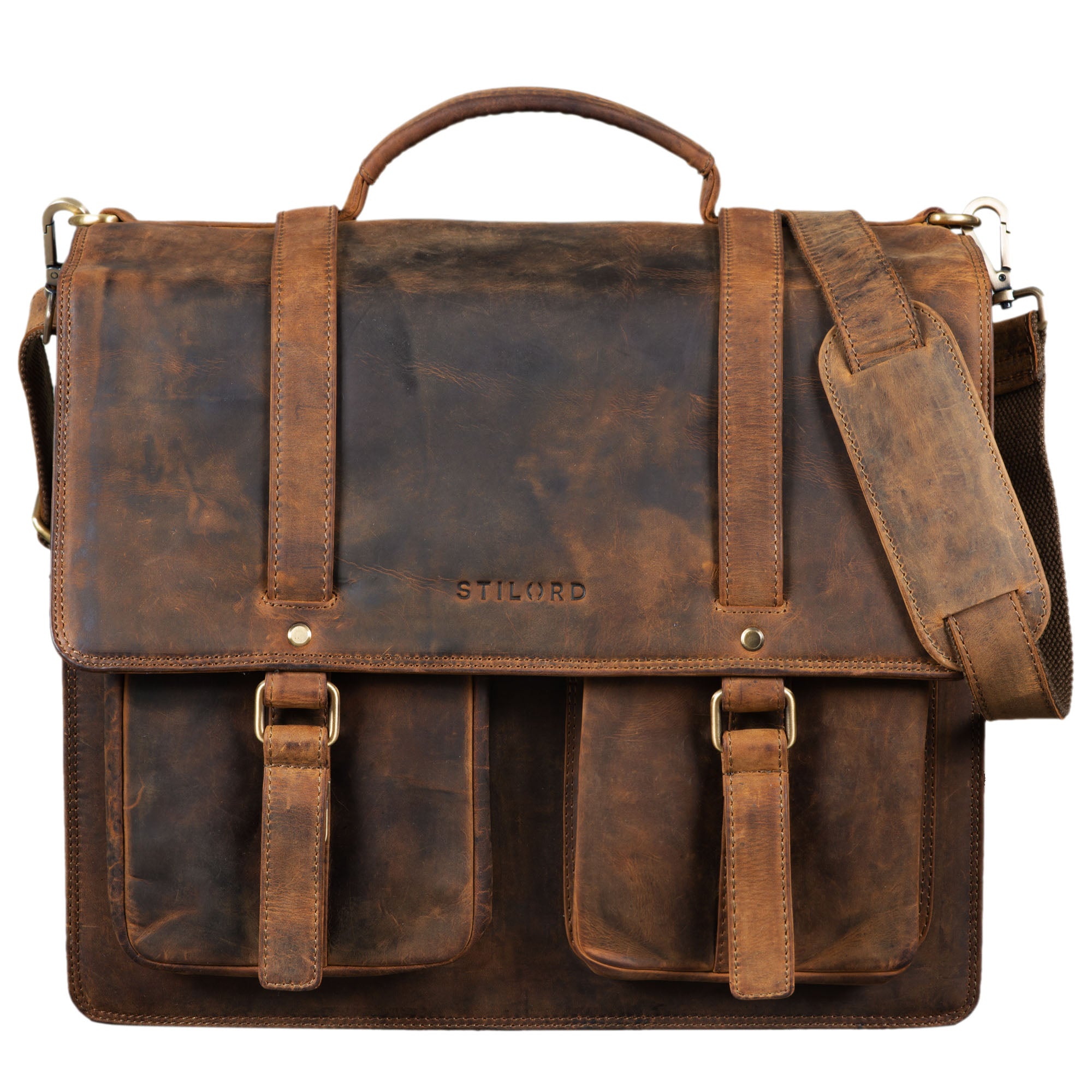 Lehrertasche Umhängetasche Leder XL