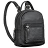Mini Rucksack schwarz Damen Leder 