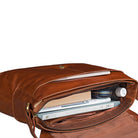 Elegante Bürotasche Leder cognac