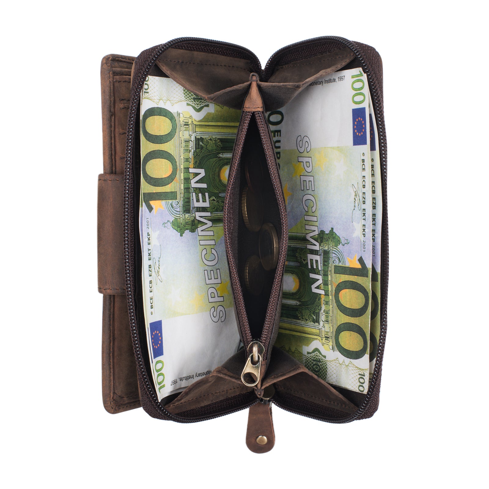 Portemonee Damen Ausweisfach Leder