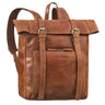 herren leder rolltop rucksack braun