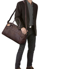 Reisetasche Weekender Leder braun