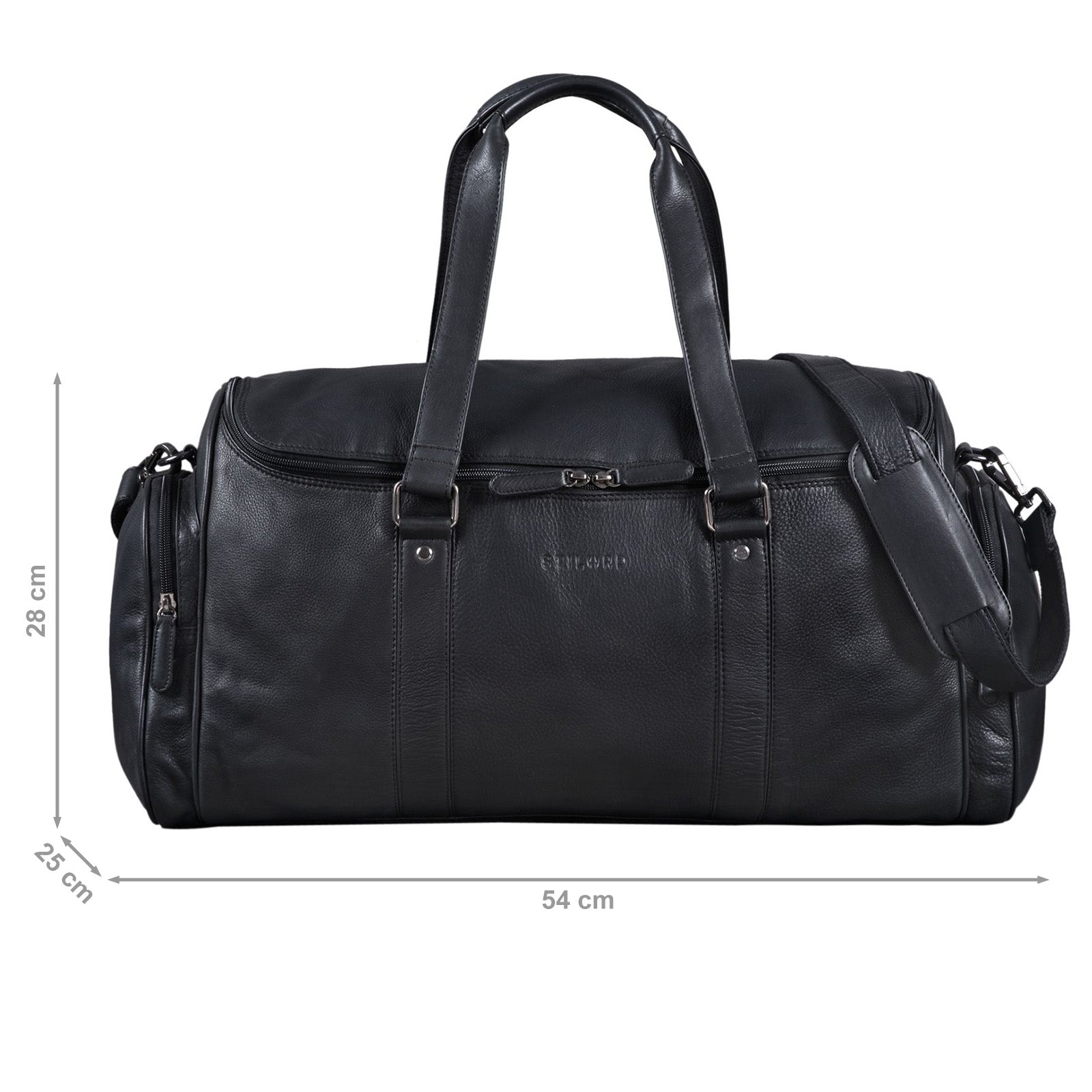 Reisetasche Echtleder Männer schwarz