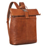 "Hudson" Vintage Rolltop Læder Rygsæk med Laptoprum 13,3"