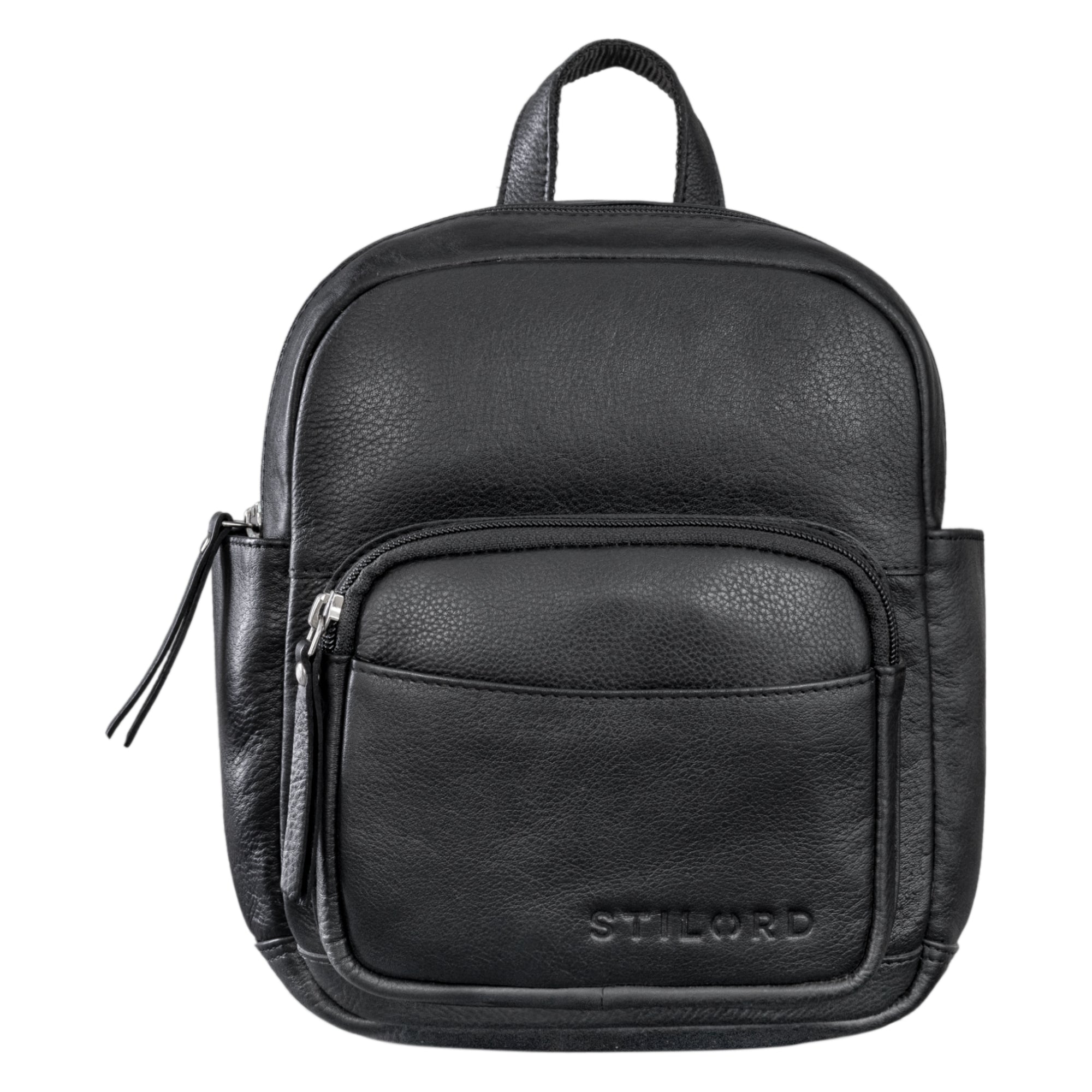 Lederrucksack klein schwarz