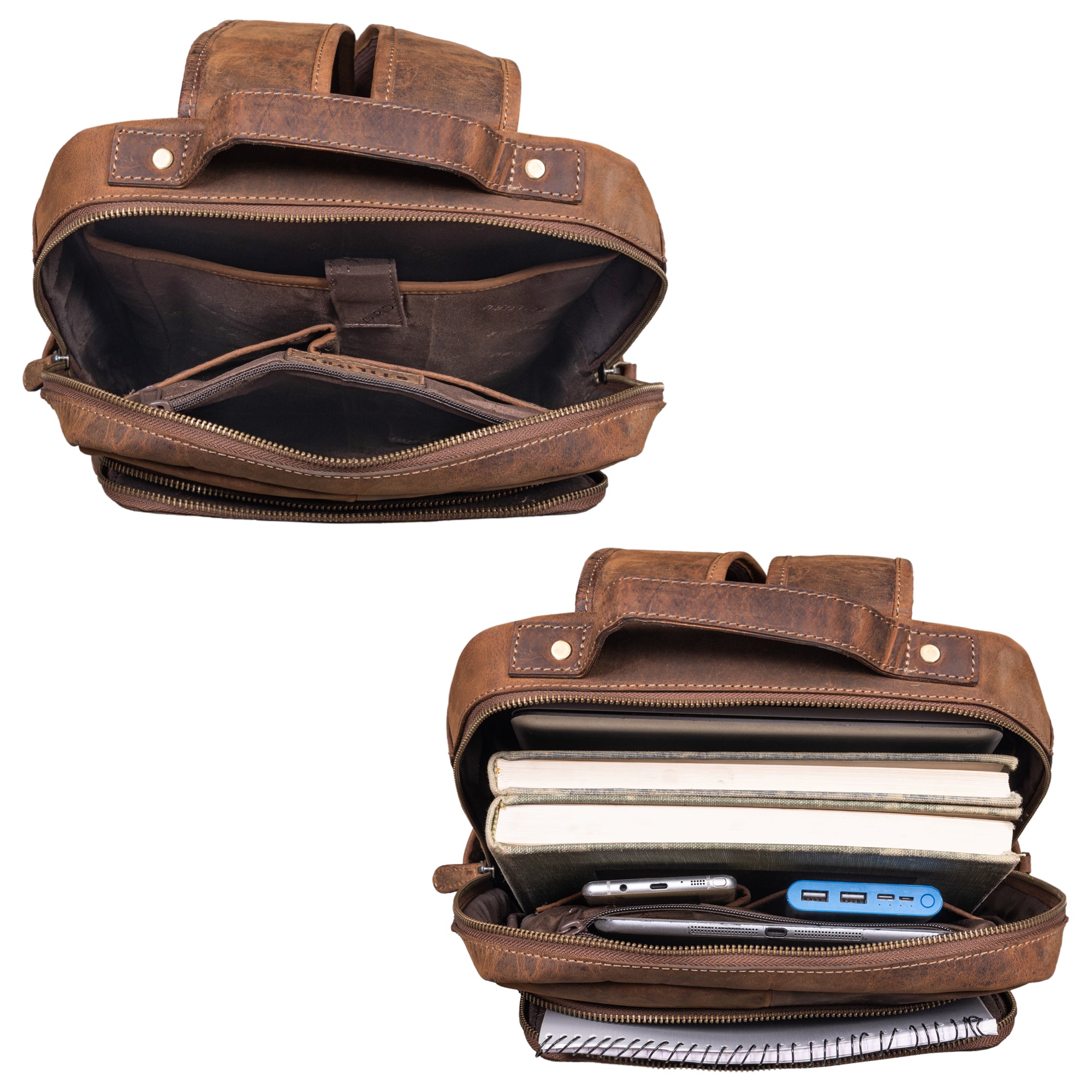 Leder Rucksack für Arbeit Groß