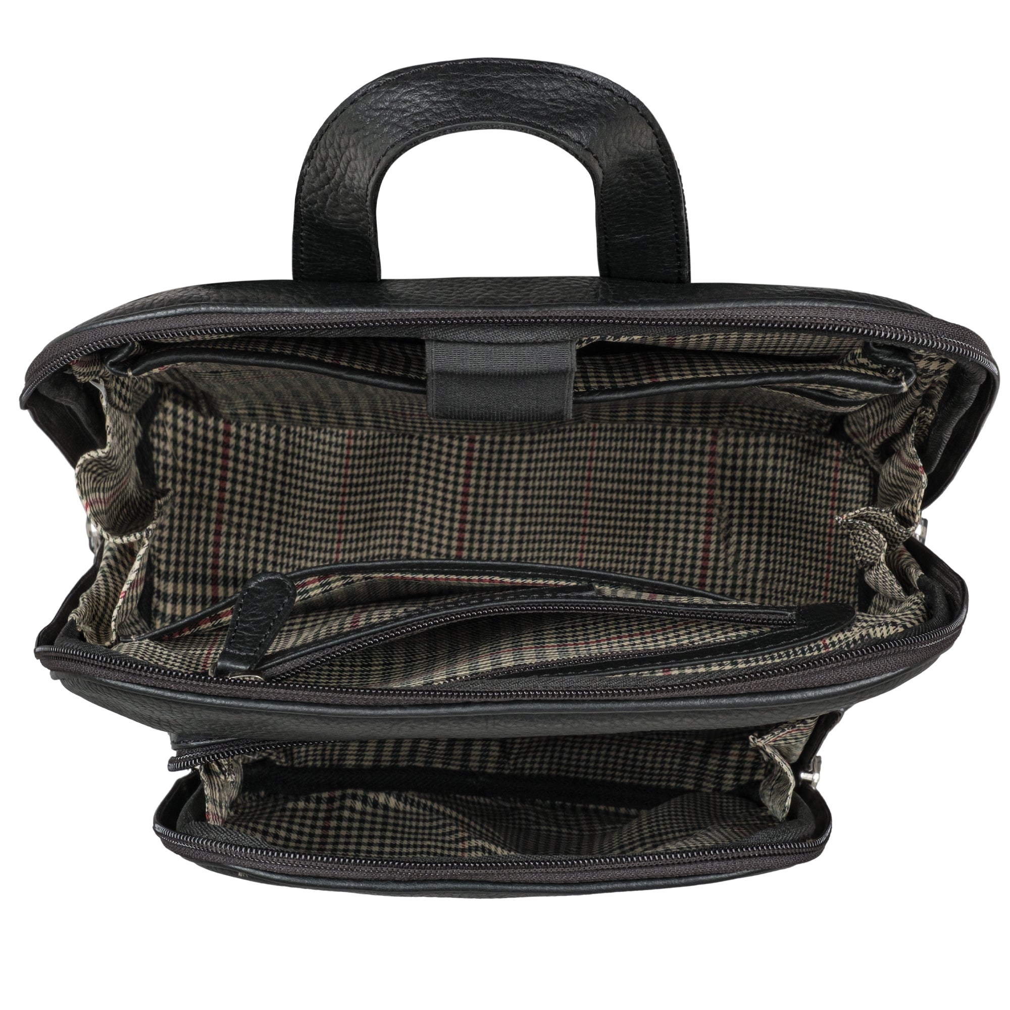 Backpack Leder schwarz