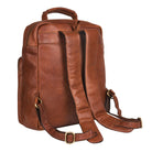 Frauen Rucksack Handtasche Leder cognac braun