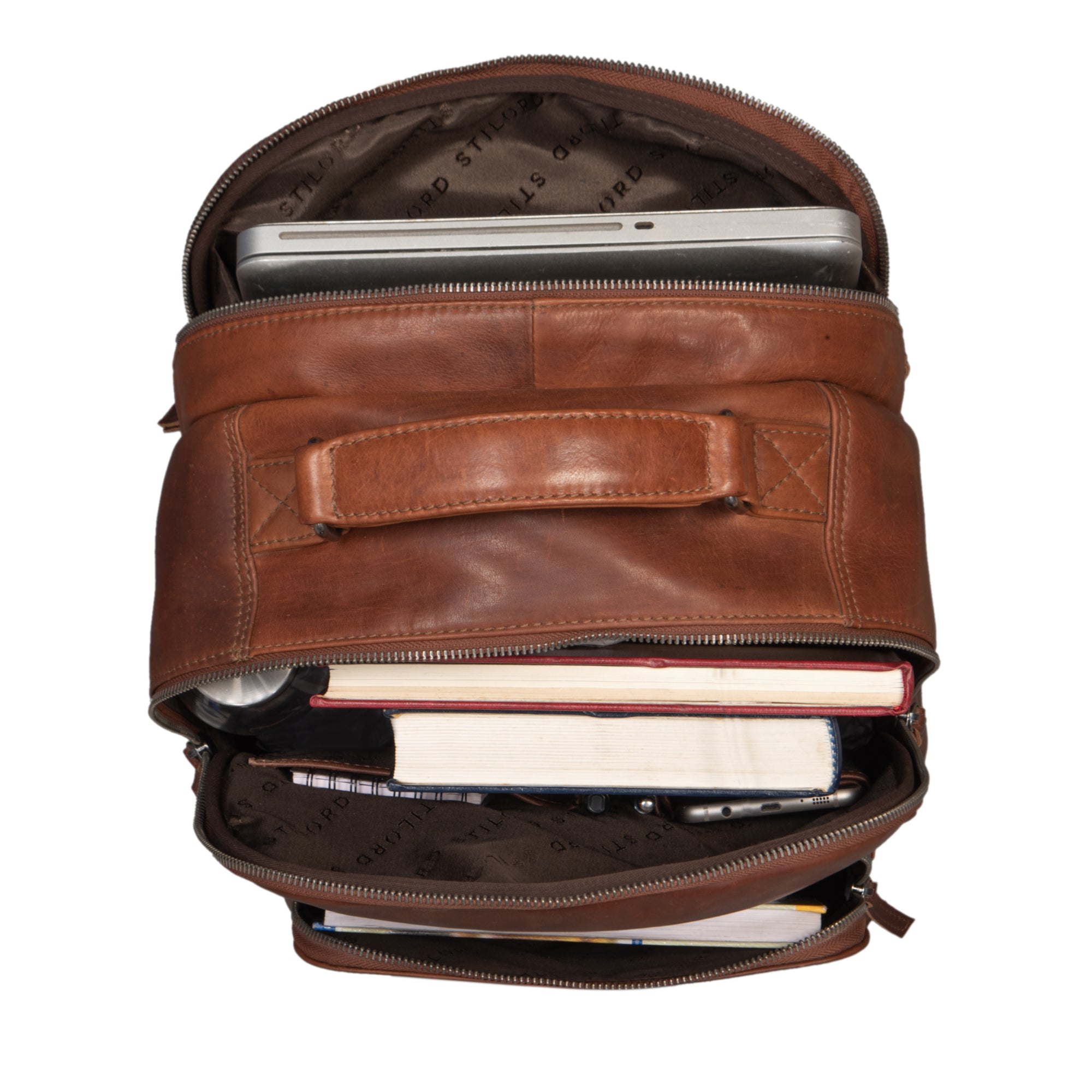 Rucksack Arbeit Echtleder Vintage