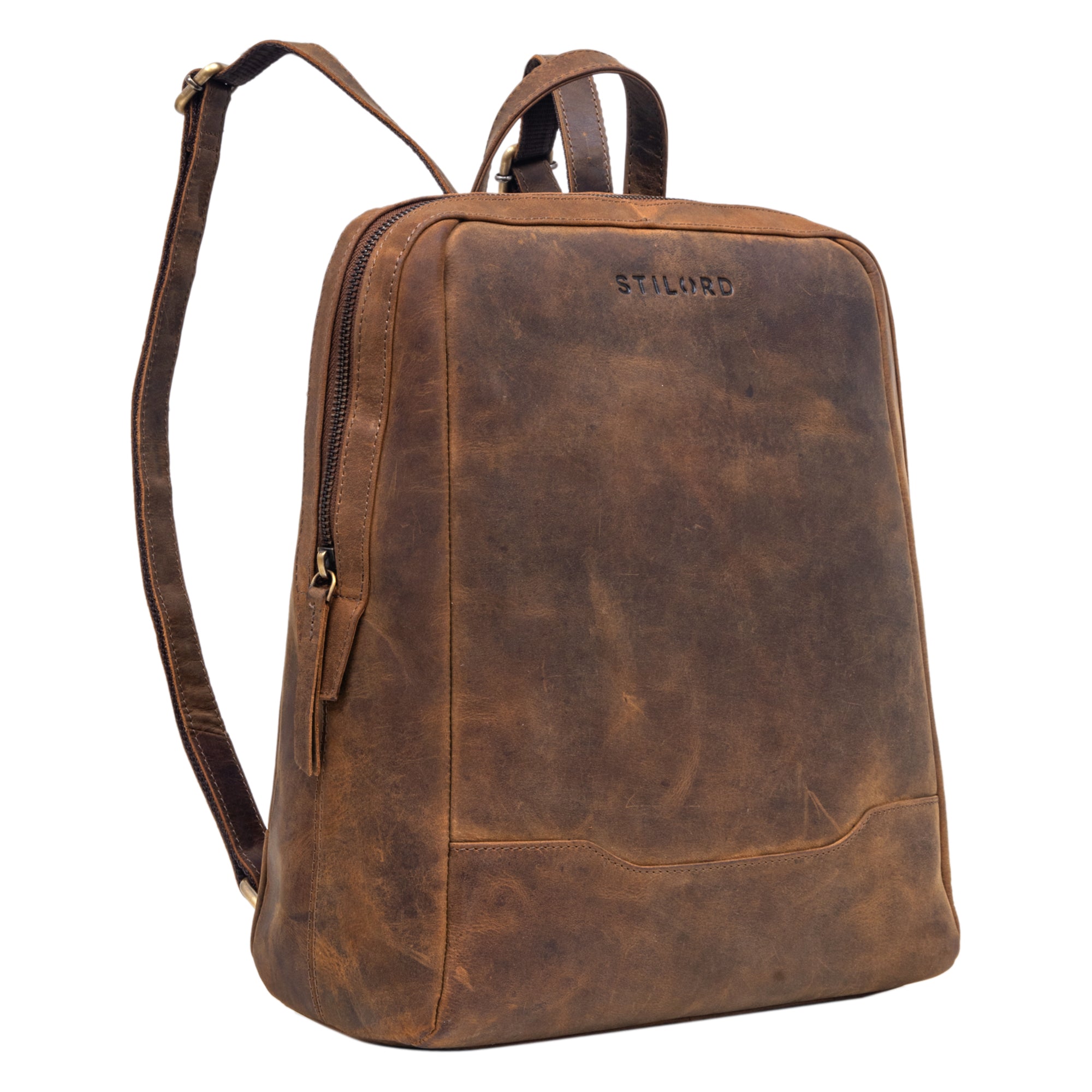 Vintage echtleder business rucksack