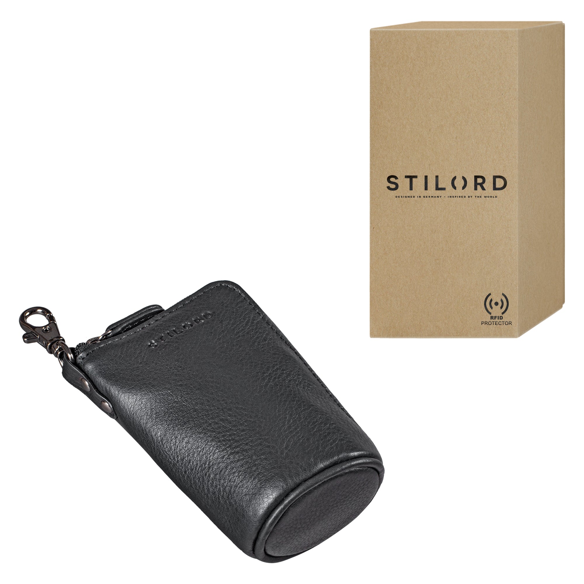 Slim Wallet Leder schwarz