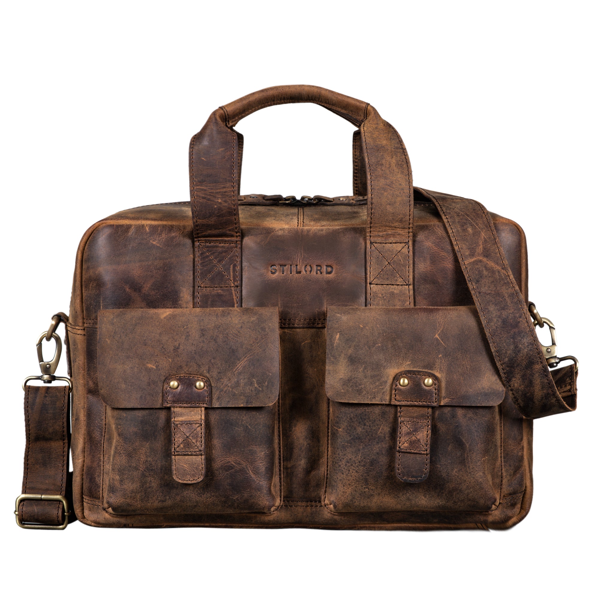 Messenger-Bag Leder Groß Laptopfach