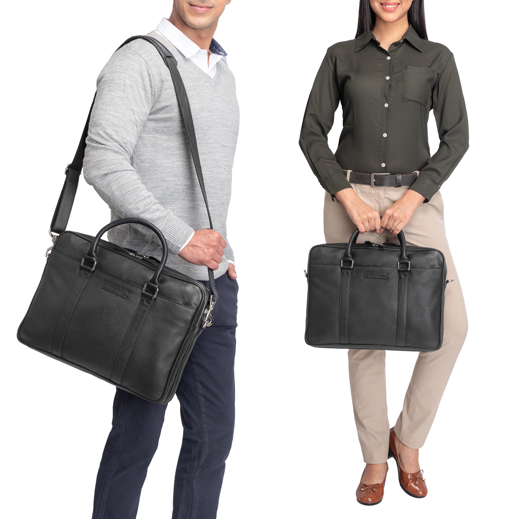 Aktentasche Leder schwarz herren