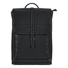 Männer Rucksack Elegant Leder schwarz