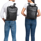 Damen Herren Laptoprucksack Leder