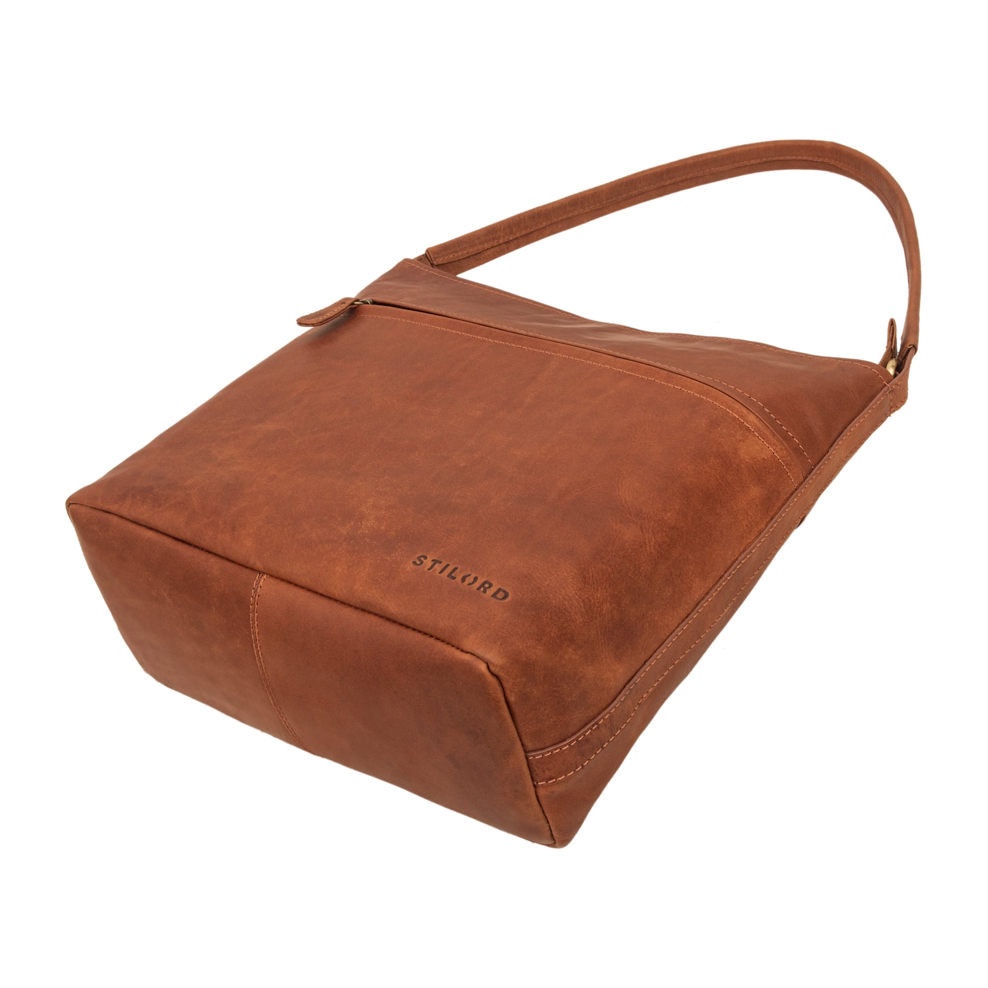Leder Shopper Tasche braun