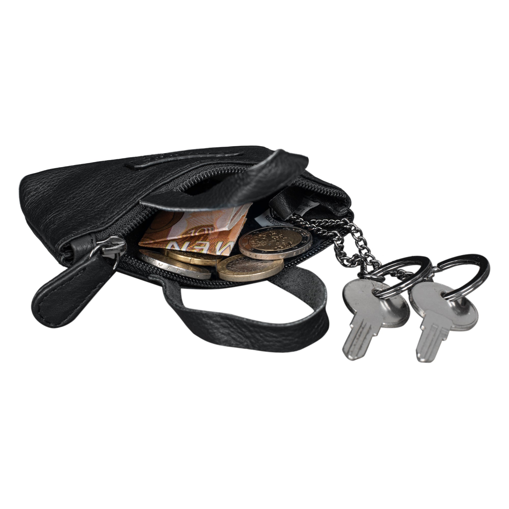 Mini Ledertasche Damen schwarz
